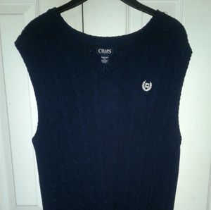 Chaps cotton v neck sweater vest